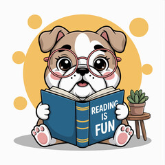 dog reading book