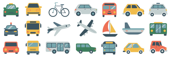 set of transport icons