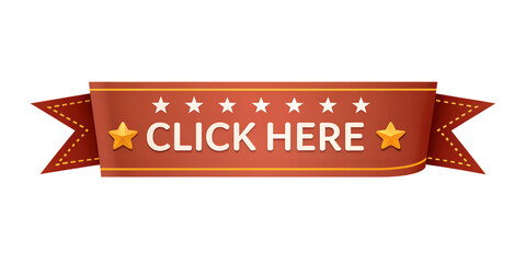 Click Here Banner: A decorative ribbon-style banner displays the encouraging message Click Here in a clear, accessible design, a call-to-action invitation.