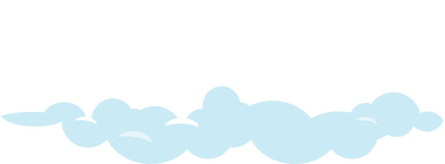 White and blue fluffy cloud illustration for sky background decoration