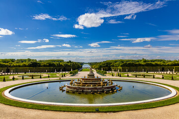 Latona's Pool and Parterre in the gardens of the Palace of Versailles, France