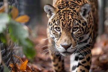 Obraz premium A jaguar in a zoo