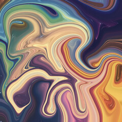 Vivid rainbow-colored abstract fluid texture with glossy swirls and dreamy flow, ideal for modern art, design, and backgrounds.
