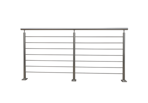 Sleek stainless steel railing design modern metallic texture architectural and construction material