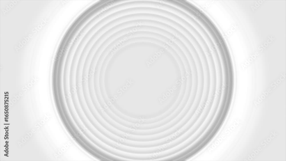 Aufkleber light grey geometric tech background with minimal circles. seamless looping concept motion design. v