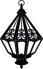 Lamp and Decorative Items Illustration &ndash; Minimal Shaded Home Decor Artwork