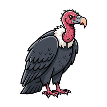 vulture cartoon character isolated on a white background
