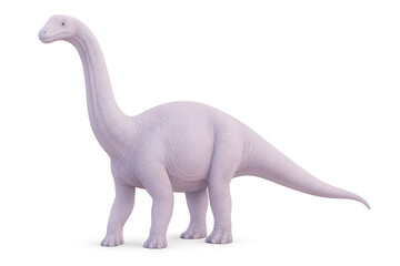 Fototapeta premium Brachiosaurus dinosaur 3d rendering standing against transparent backdrop, highlighting prehistoric details for educational graphics