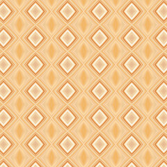 Soft golden diamond pattern with warm pastel tones. Elegant abstract seamless design for fashion, wallpaper, and modern interiors.