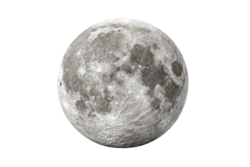 Full moon, detailed grayscale image