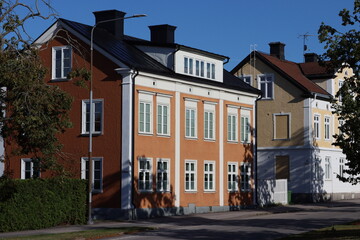 Sweden. Streets and houses in the city of Västervik in Sweden. Kalmar County.  © Andrii