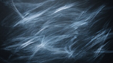Abstract composition with white and light blue fluid motion resembling flowing hair or soft substance,