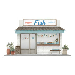 Charming of a Neighborhood Fish Market