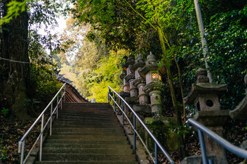 Naklejka premium shikoku, JAPAN - may 2 2025 Temple 64, Maegamiji in the Shikoku Pilgrimage