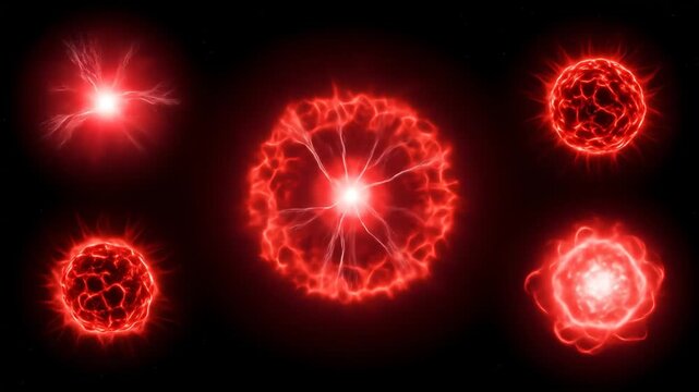 Red energy circles animation