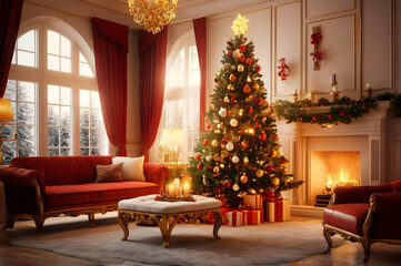 Luxury Christmas Living Room – Ruang Tamu Natal Mewah