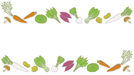 いろいろな野菜のフレーム