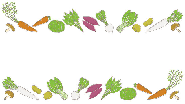 いろいろな野菜のフレーム