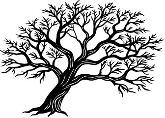 Tree Branch Silhouette Vector Art