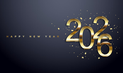 2026 Happy New Year Greeting Card