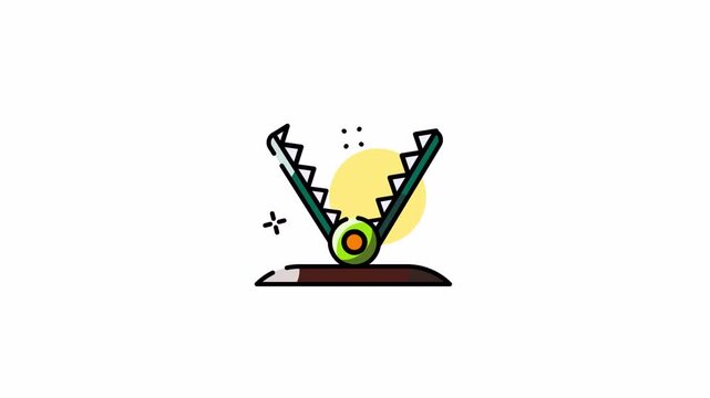 Vibrant Animated Hair Straightener Icon with Heat Effect for Modern Beauty and Styling