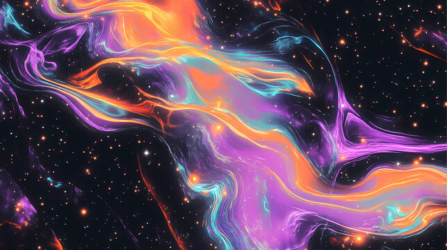 galaxy backround, cosmic dance of colors swirling through deep space