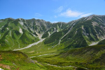 Obraz premium 北アルプス 夏の室堂 立山連峰