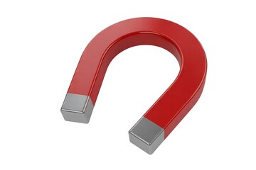 Discover powerful attraction with this classic red horseshoe magnet, perfect for science and education visuals.