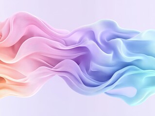 Fototapeta premium Pastel fabric wave, flowing, abstract background, design element