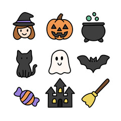 halloween icon set