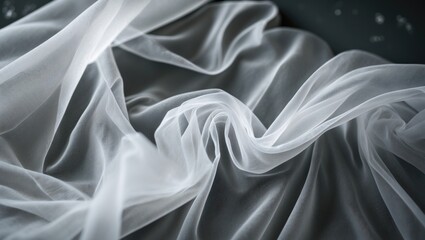 Obraz premium Soft fabric or silk with flowing and delicate texture, presented in an artistic and elegant manner.