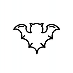 vector illustration of a halloween bat cartoon clean lines