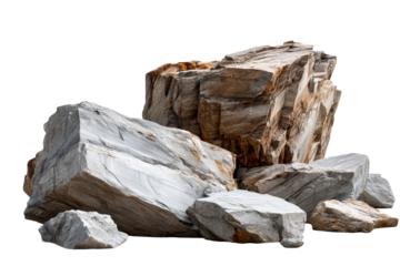 Intricate patterned rocks on clear bg