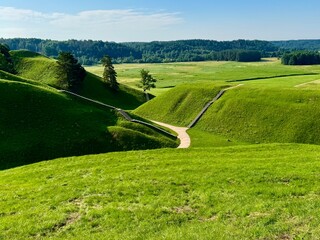 The Kernavė Archaeological site situated in the valley of the River Neris in eastern Lithuania