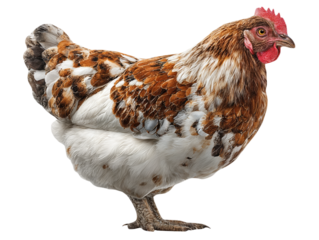 Welsummer Hen Chicken Isolated on White Background Vector Illustration for Agricultural or Farming Projects