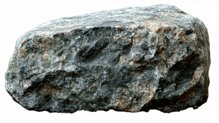 Rock formation showcasing natural surface textures with varied colors and mineral deposits for geological and nature themes, PNG, isolated on transparent background.