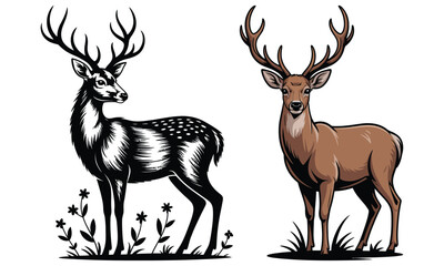 set of deer