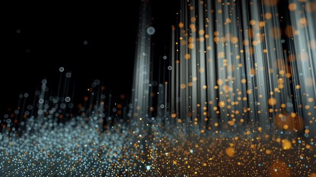 Blue digital light background with glowing lines symbolizing data technology, cyber networks and innovation
