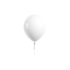  White balloon party decoration festive object isolated on white background