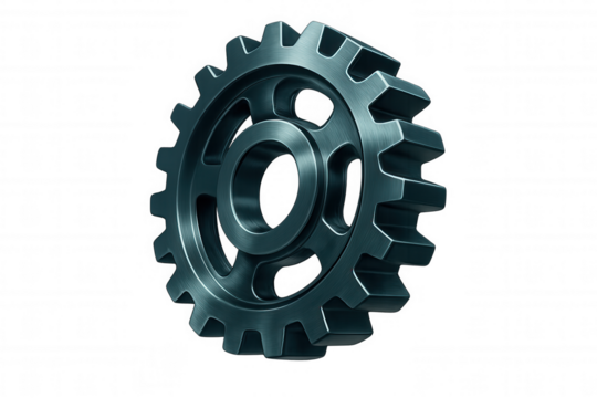 Metallic gear rotating against transparent surface, highlighting precision engineering and mechanical complexity