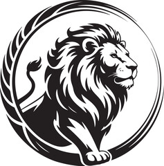 Majestic lion emblem symbolizes strength, leadership, and courage