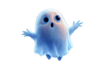 blue octopus isolated on white background