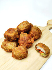 Delicious Indonesian Fried Tofu Filled with Vegetables