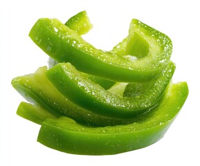 Sliced green bell pepper