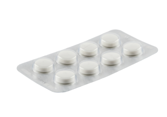 White pills in blister pack medical healthcare pharmaceutical image high resolution