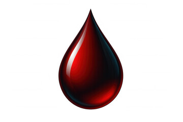 Obraz premium Realistic red blood droplet gleaming against transparent backdrop, serving medical and healthcare visualization needs