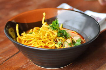 noodles or chicken curry noodles , Thai noodles