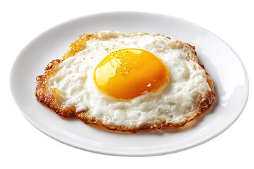 Fried egg on a white plate (3)