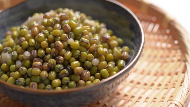 Bowl of Delicious Mung Beans Ready To Eat