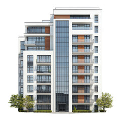 Tall building with a lot of windows and balconies